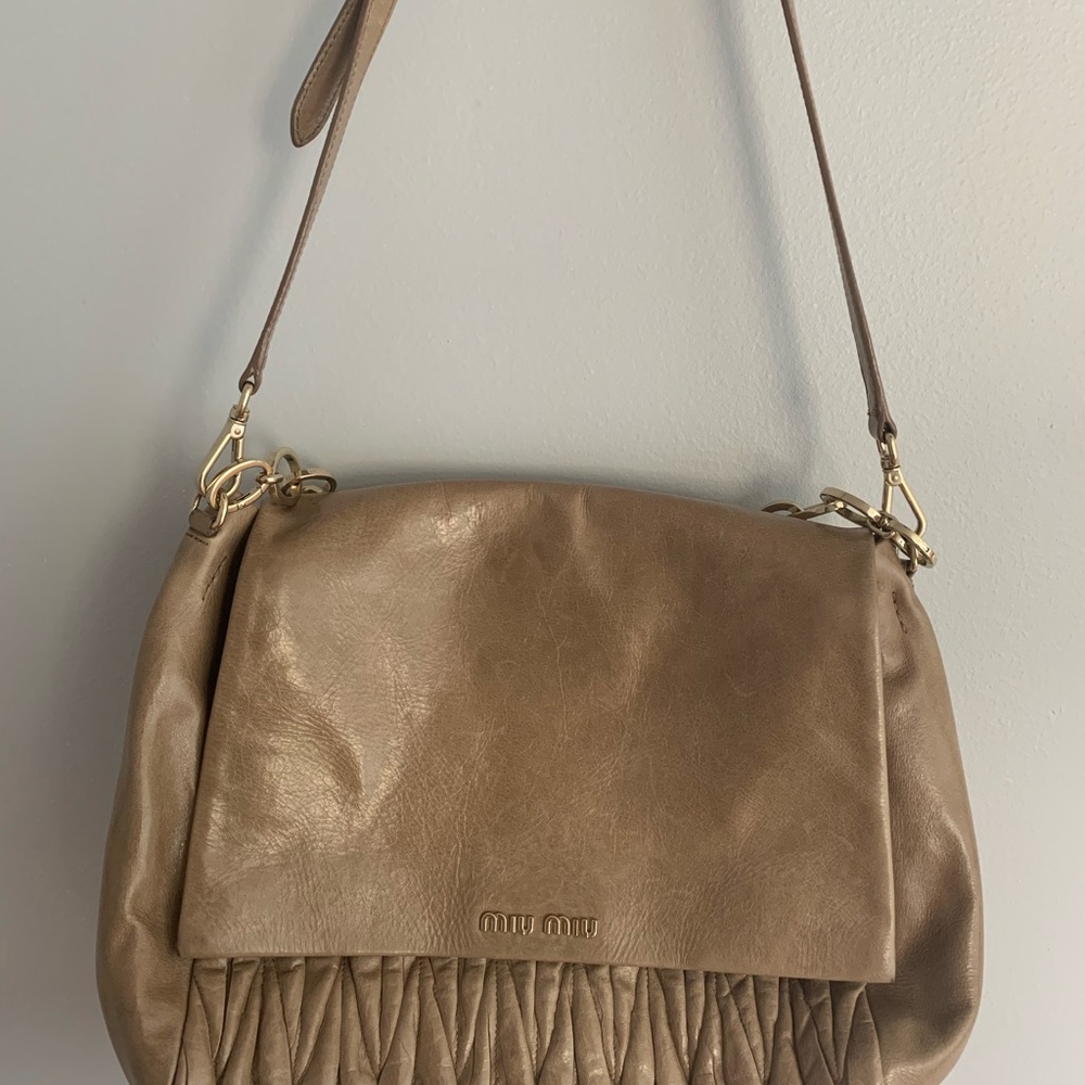 Miu Miu - Tan Leather Bag - Picture 6 of 11